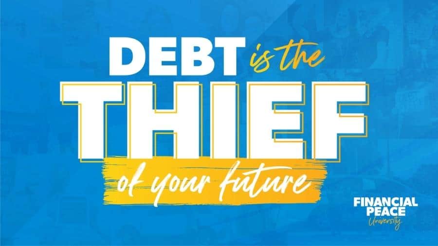 Debt is the thief of your future image for FPU