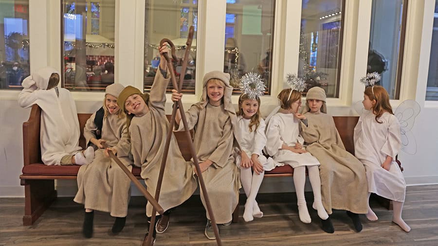 Angels at the Nativity Service