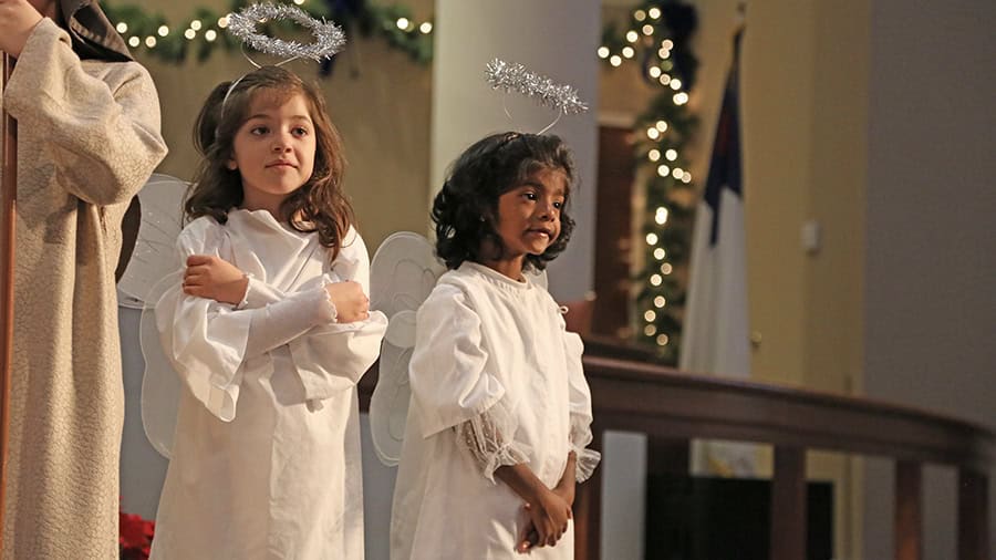 Angels at the Nativity Service