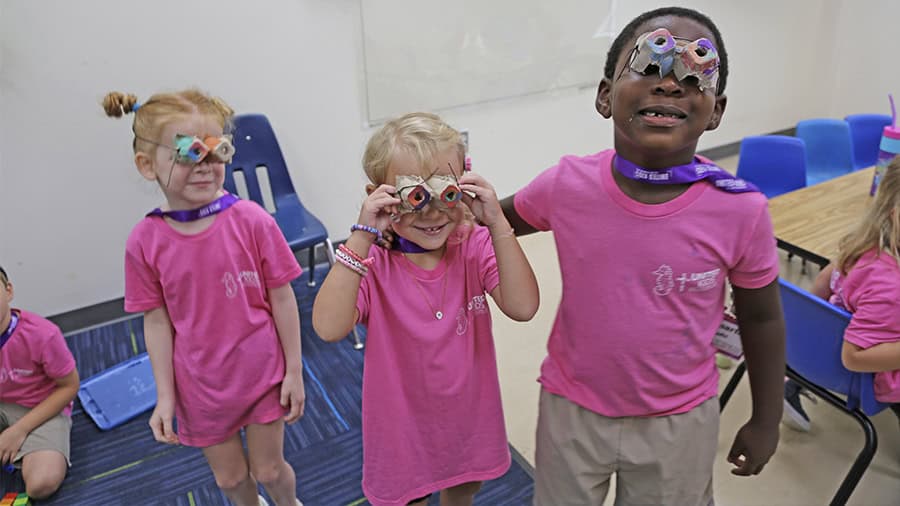 VBS Children Wearing Art